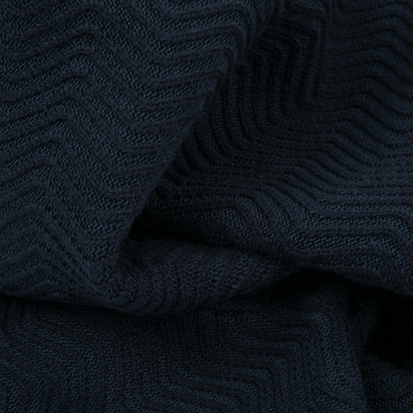 WAVE CABLE KNIT SWEATER -NAVY- | FLOWP ONLINE STORE