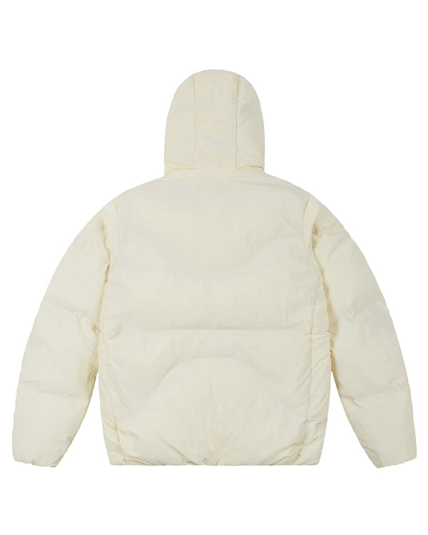 CONTRAST PUFFER JACKET -OFF WHITE-