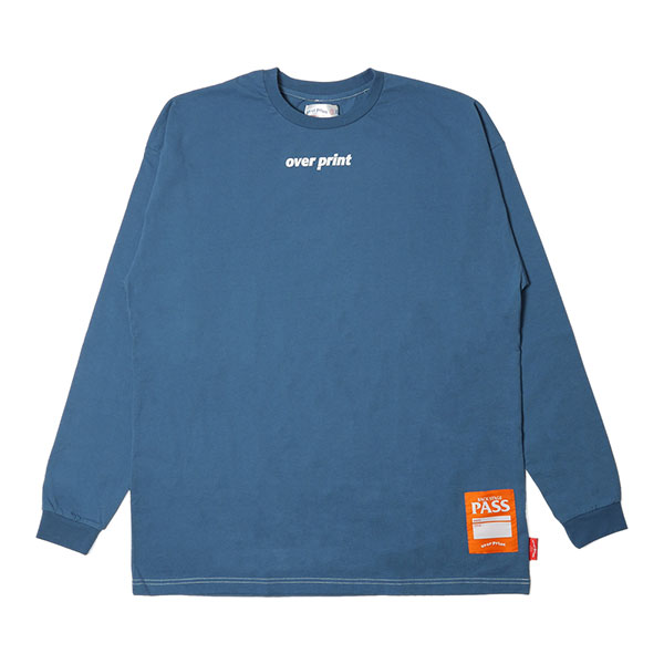 over print Receipt L/S Tシャツ BLUE Lサイズ | gulatilaw.com