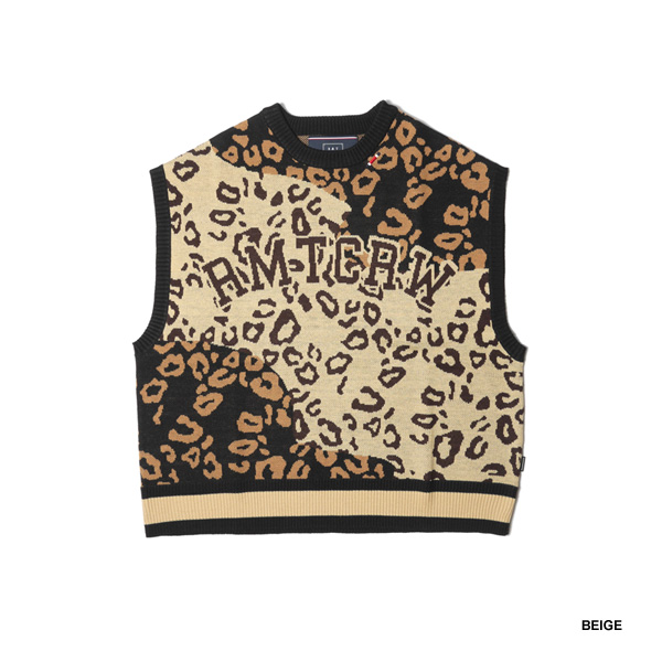 LEOPARD KNIT VEST -2.COLOR- | FLOWP ONLINE STORE