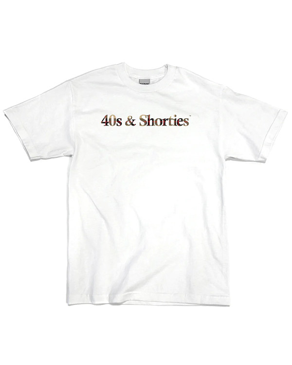 40s&Shorties(フォーティスアンドショーティース)/ Big Ben Text Logo Tee -WHITE-