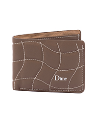 QUILTED BIFOLD WALLET -Brown-