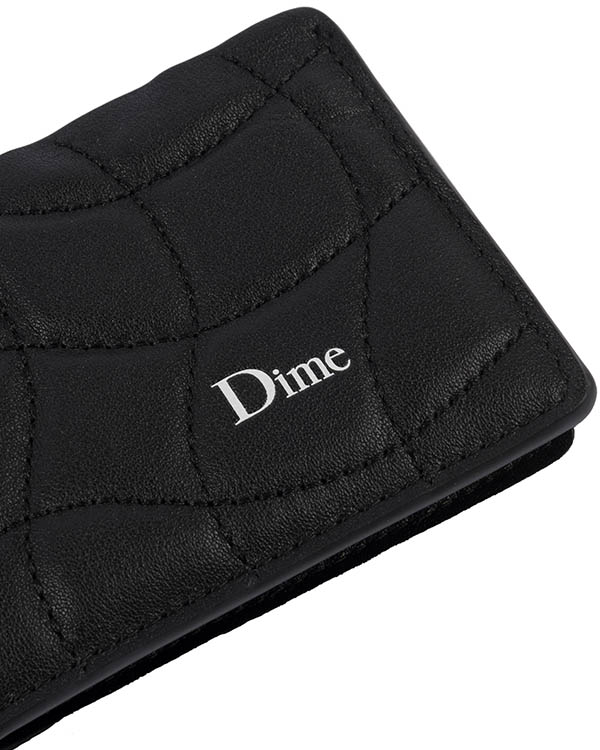 QUILTED BIFOLD WALLET -Black-