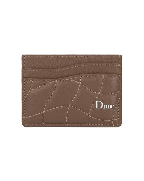 QUILTED CARDHOLDER -Brown-