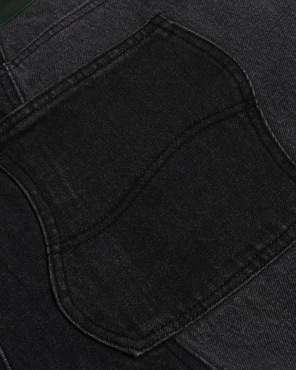 BLOCKED RELAXED DENIM PANT -Black washed- | FLOWP ONLINE STORE
