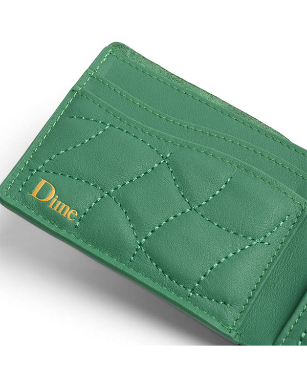 QUILTED BIFOLD WALLET -Grass-
