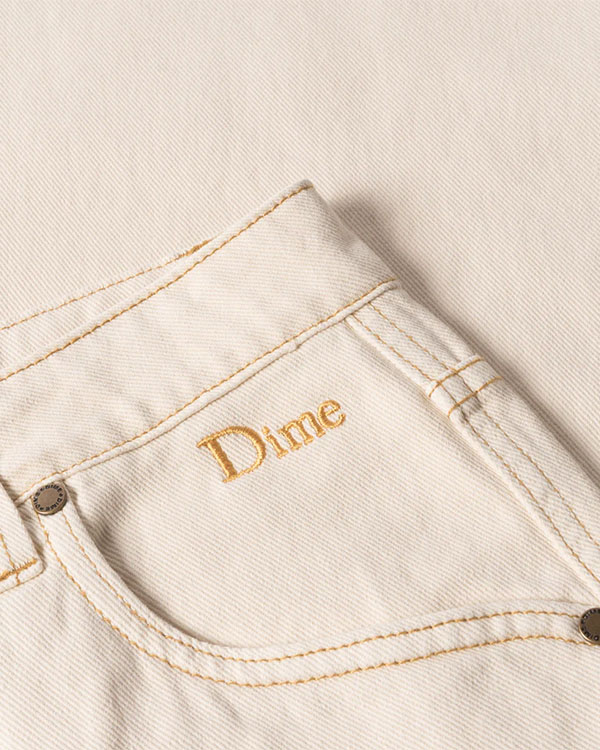 Classic Baggy Denim Pants -WHITE-