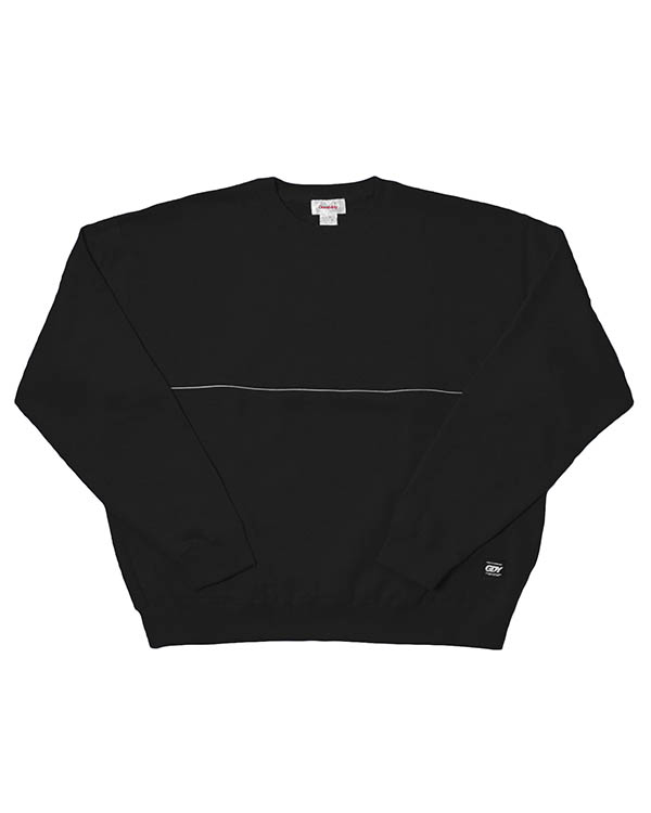 PIPING WIDE CREW SW -BLACK-