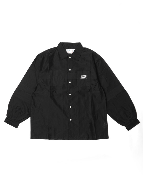 sheer shirts -BLACK-