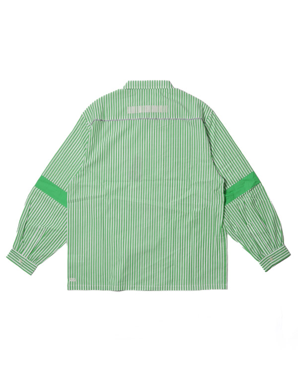 stripe shirts -GREEN-