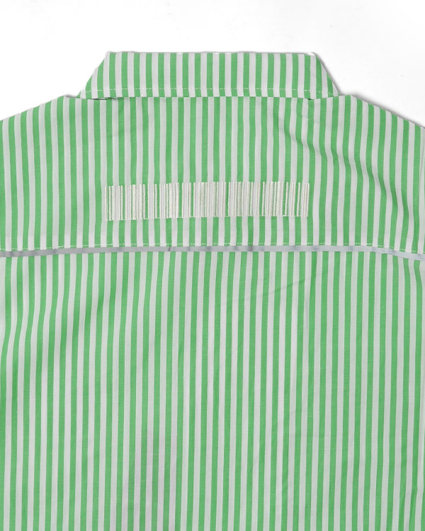 stripe shirts -GREEN-