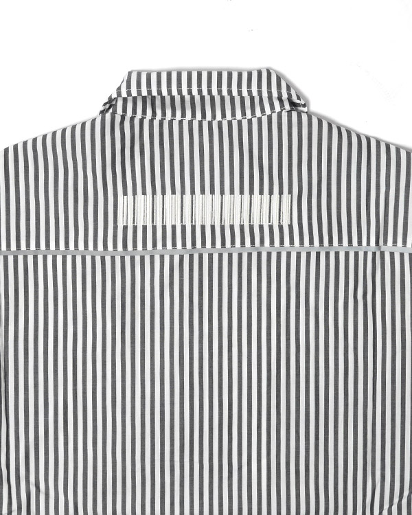 stripe shirts -BLACK-