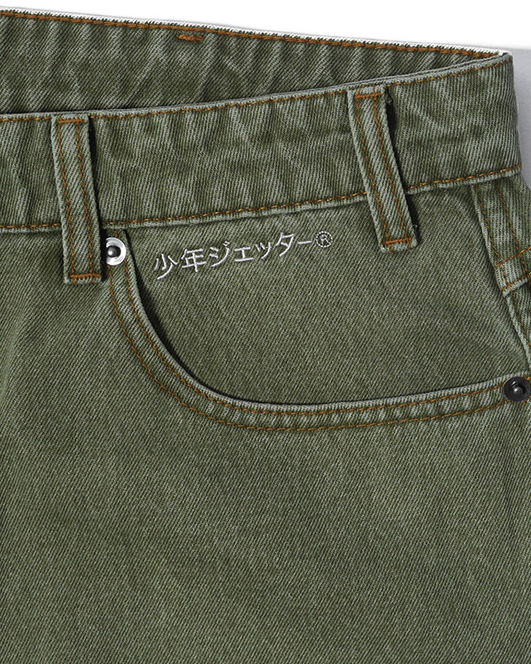 SHONEN DENIM PANTS Ver.2 -OLIVE- | FLOWP ONLINE STORE