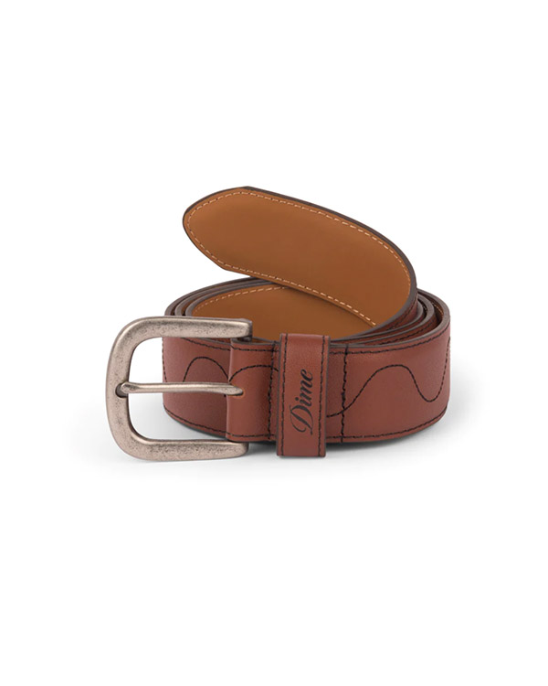 Desert Leather Belt -BROWN-