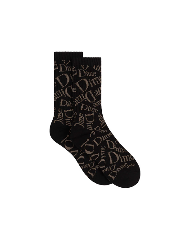 Haha Long Socks -BLACK-