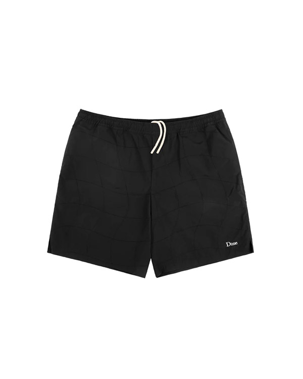 Wave Quilted Shorts -BLACK-