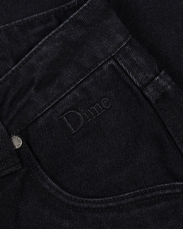 Classic Relaxed Denim Pants -BLACK-