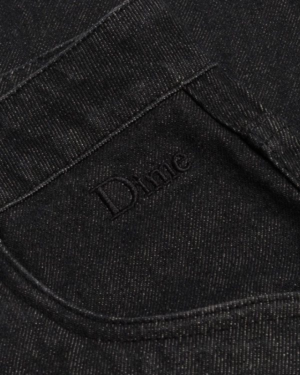 Classic Baggy Denim Pants -BLACK-