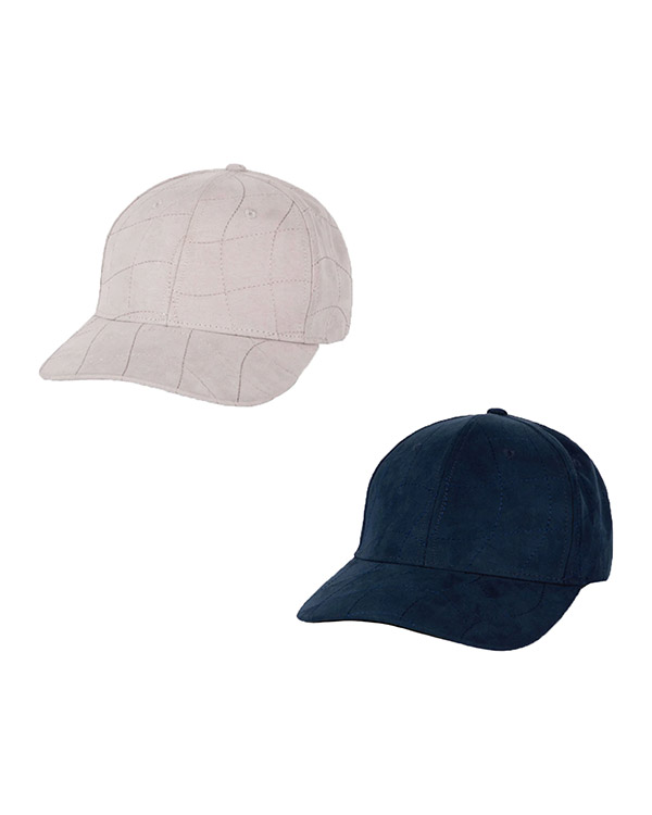 Wave Quilted Full Fit Cap -ASH-