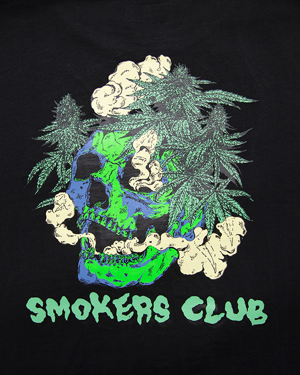 【HIROTTON】SMOKERS CLUB Tee -BLACK-