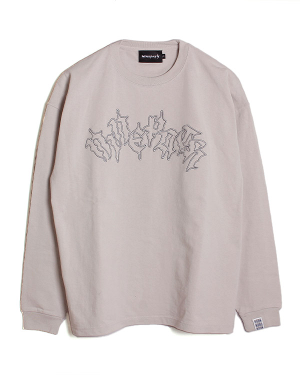 3D EMBROIDERY LS TEE -L.GRAY-